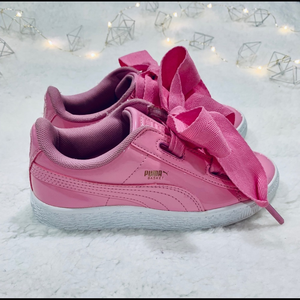 Puma girls pink sneakers